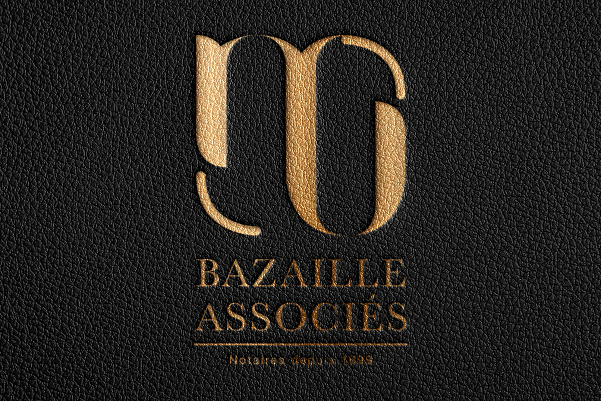 Logo, Bazaille et associés, charte graphique, notaires, office notarial, Givors